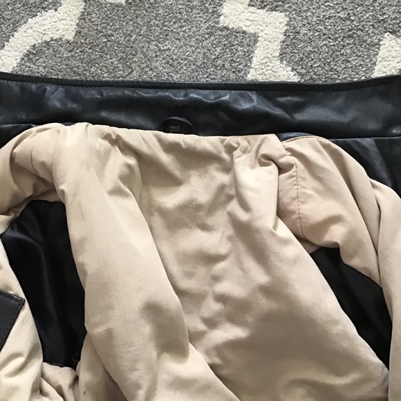 Oversized Leather jacket bomber large top gun mens izod vintage - Picture 13 of 13